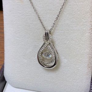 Cubic Zirconia. Infinity. Dancing CZ Necklace.  Bought from JTV.